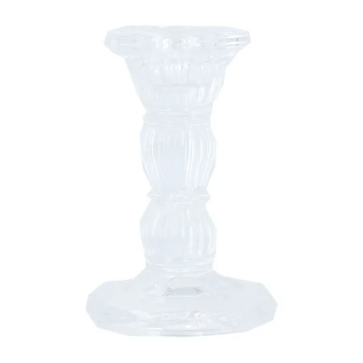 Clearance Christmas Land Clear Glass Candle Holder