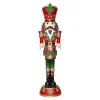 Best Christmas Land 153Cm Led Burgundy Nutcracker