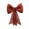 Best Christmas Land 40Cm Red Glitter Bow Large