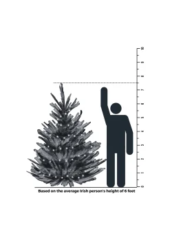 New Christmas Land 7.5Ft Carrington Fir Slim Artificial Christmas Tree
