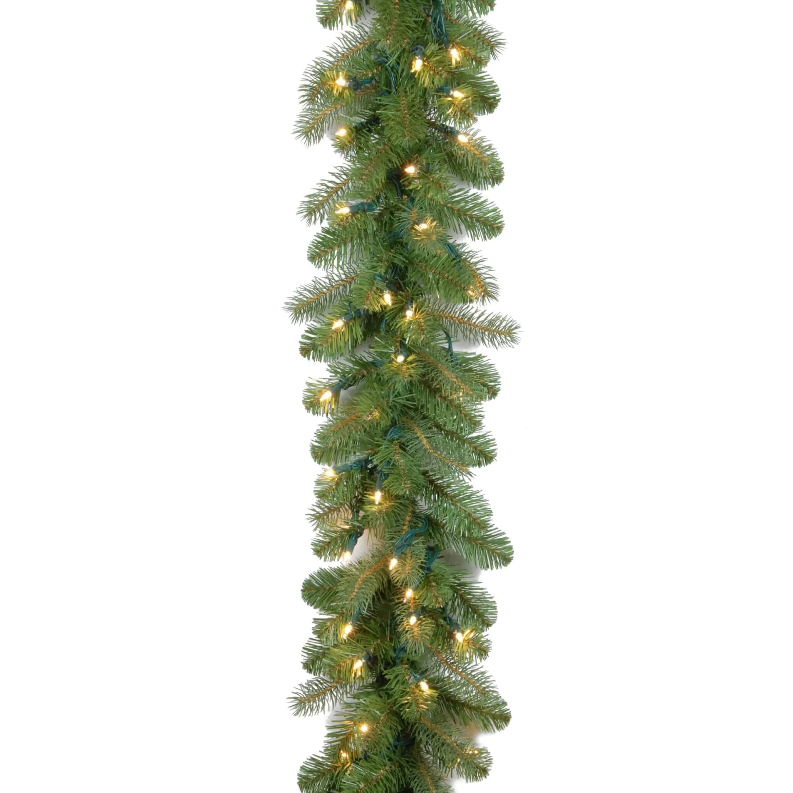Best Christmas Land 9Ft Feel Real Bayberry Spruce Pre-Lit Battery Powered Christmas Garland