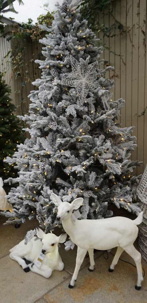 Online Christmas Land 9Ft Feel Real Snowy Waterford Pine Pre-Lit Artificial Christmas Tree