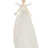Hot Christmas Land Iridescent Glitter Fabric And Resin Tree Top Fairy – Large