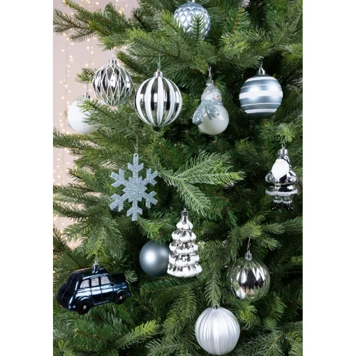 Best Christmas Land Mixed Christmas Bauble Box Winter Blue